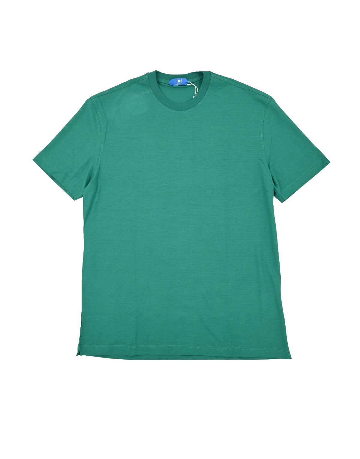 Green t-shirt on a white background