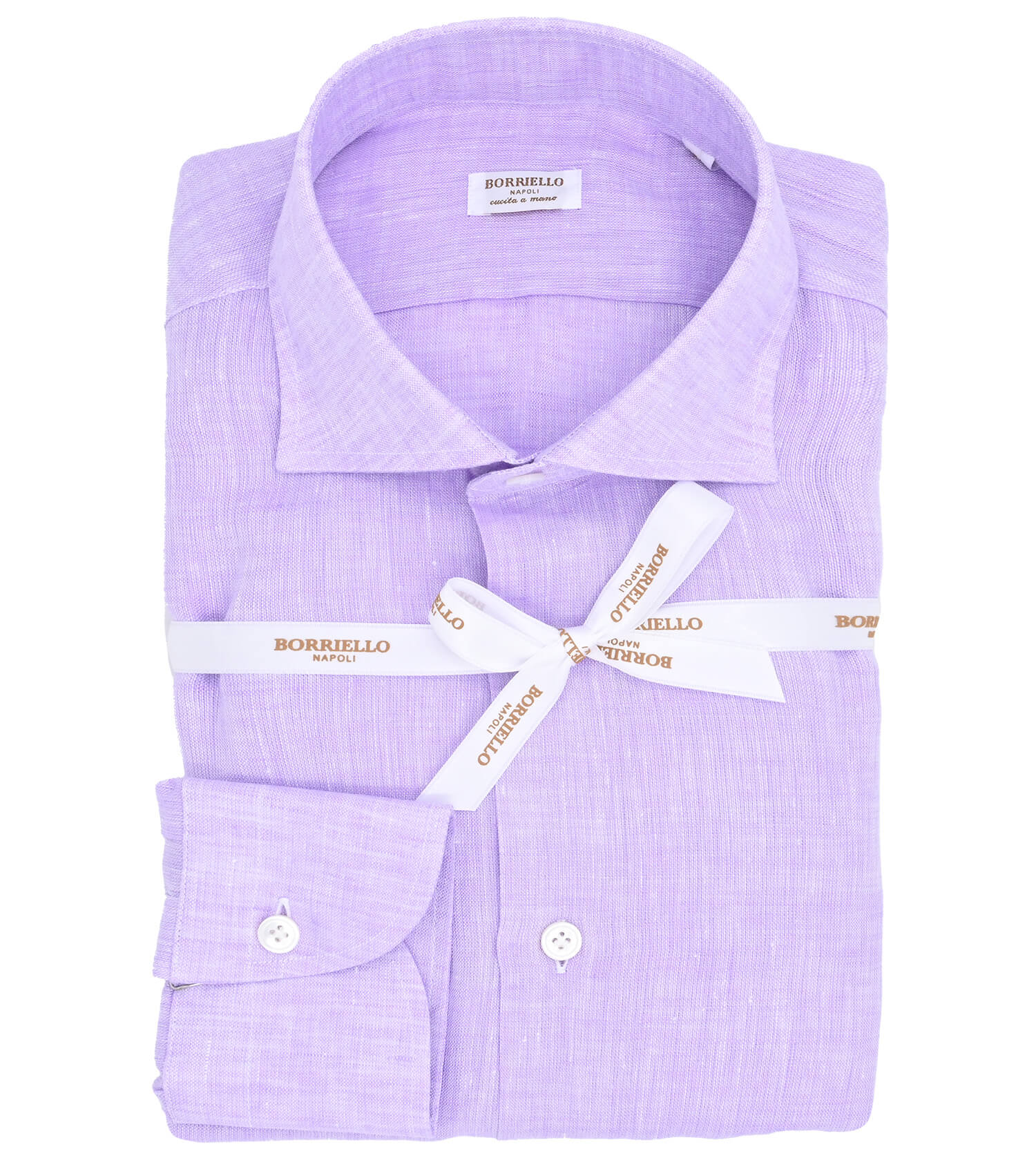 BORRIELLO Long Sleeve Linen Sport Shirt
