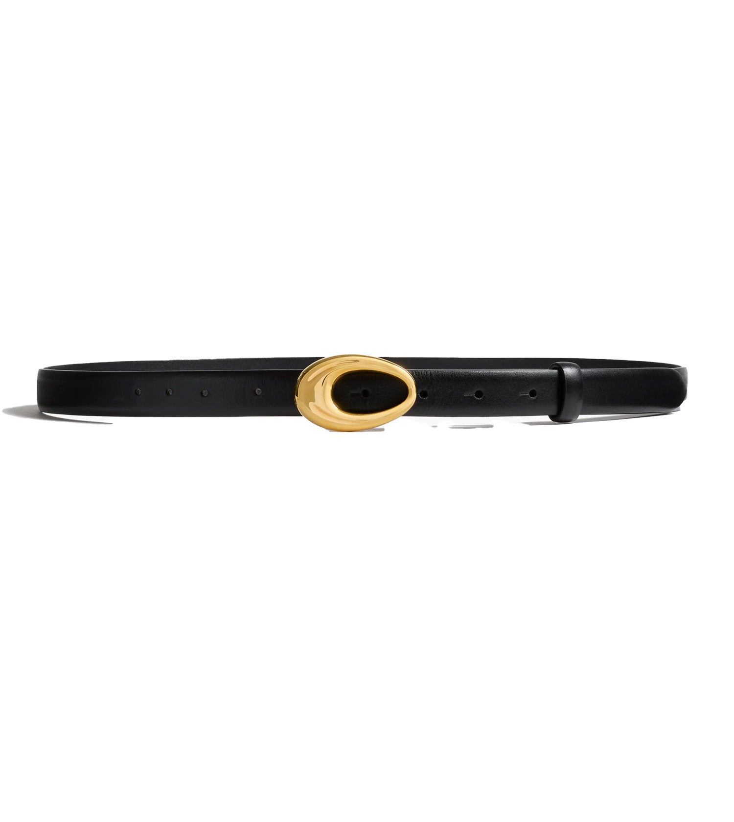 Khaite Olivia Belt with Gold Buckle