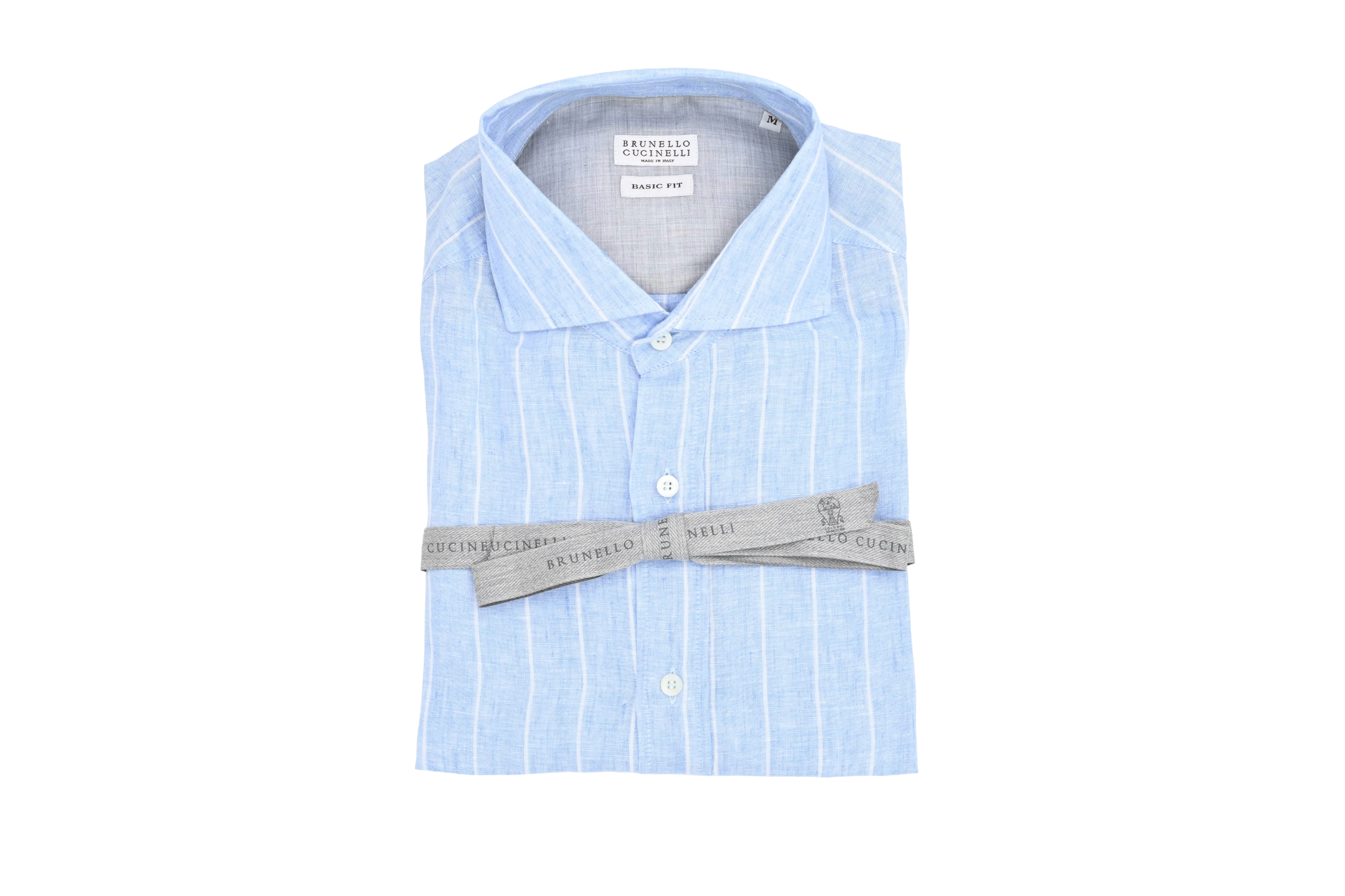 brunello cucinelli dress shirt Linen shirt for Man in Cherry