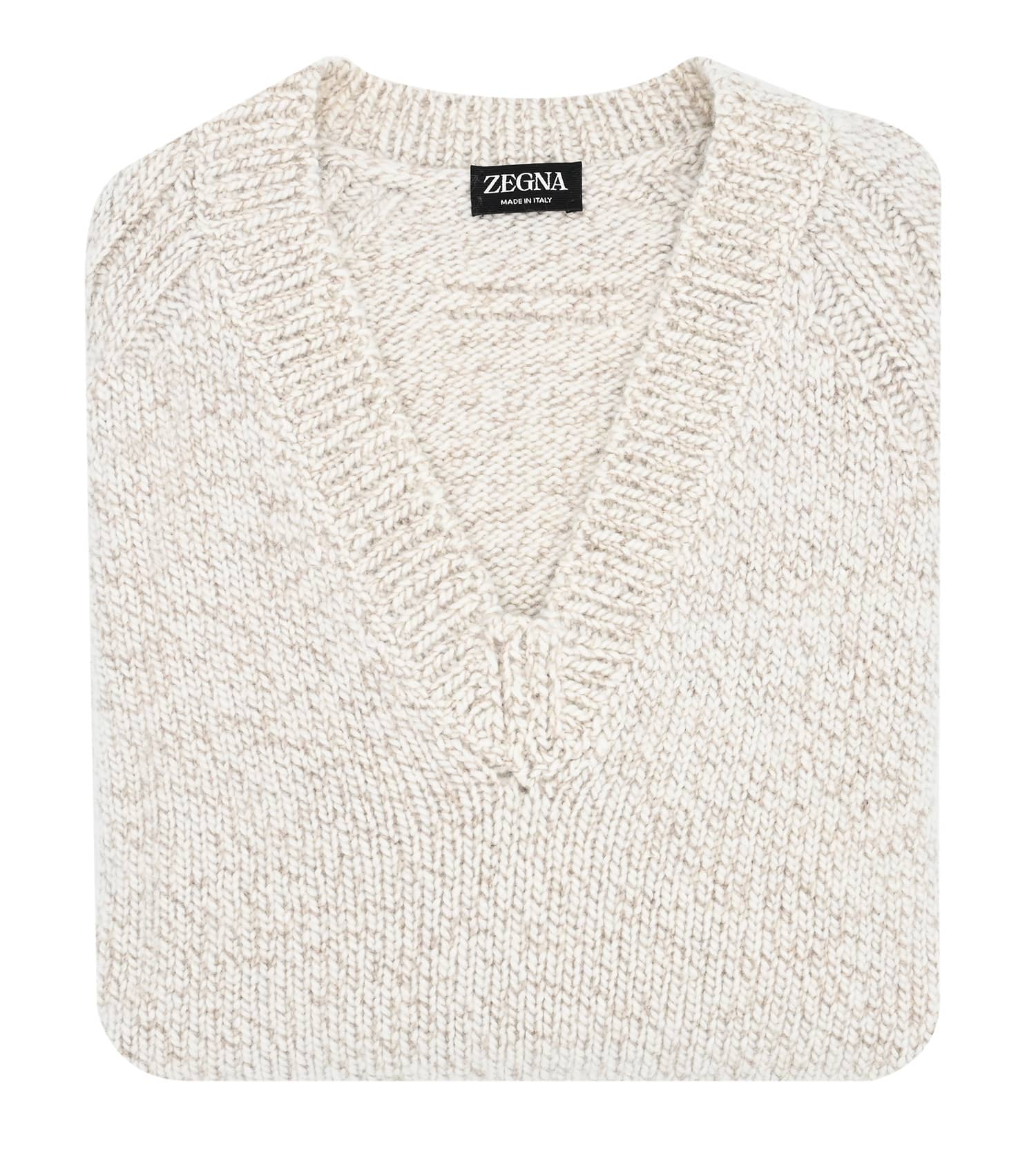 ZEGNA Cashmere/Wool V-Neck Sweater