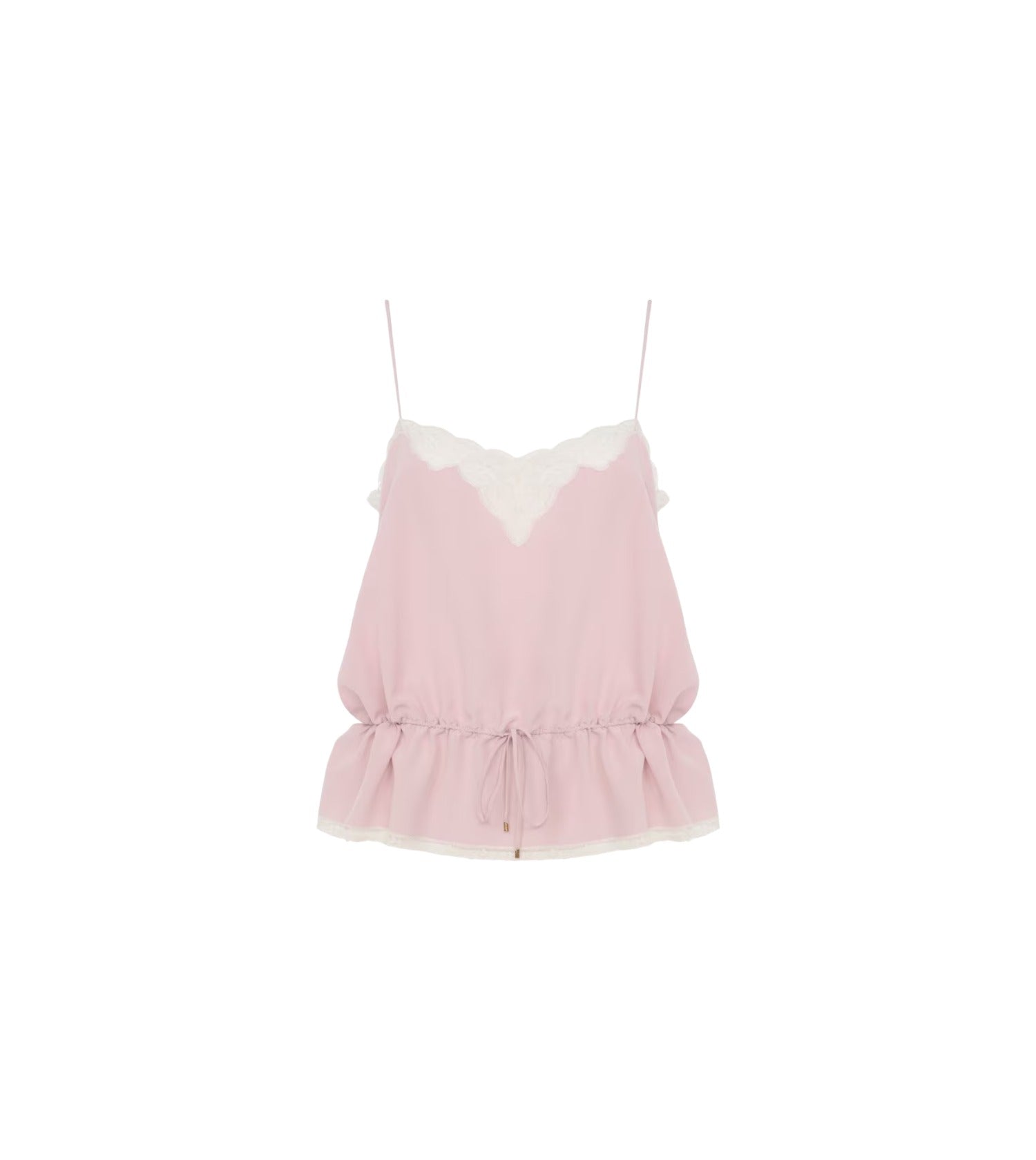 CHLOÉ Lace-Trim Drawstring Camisole Top
