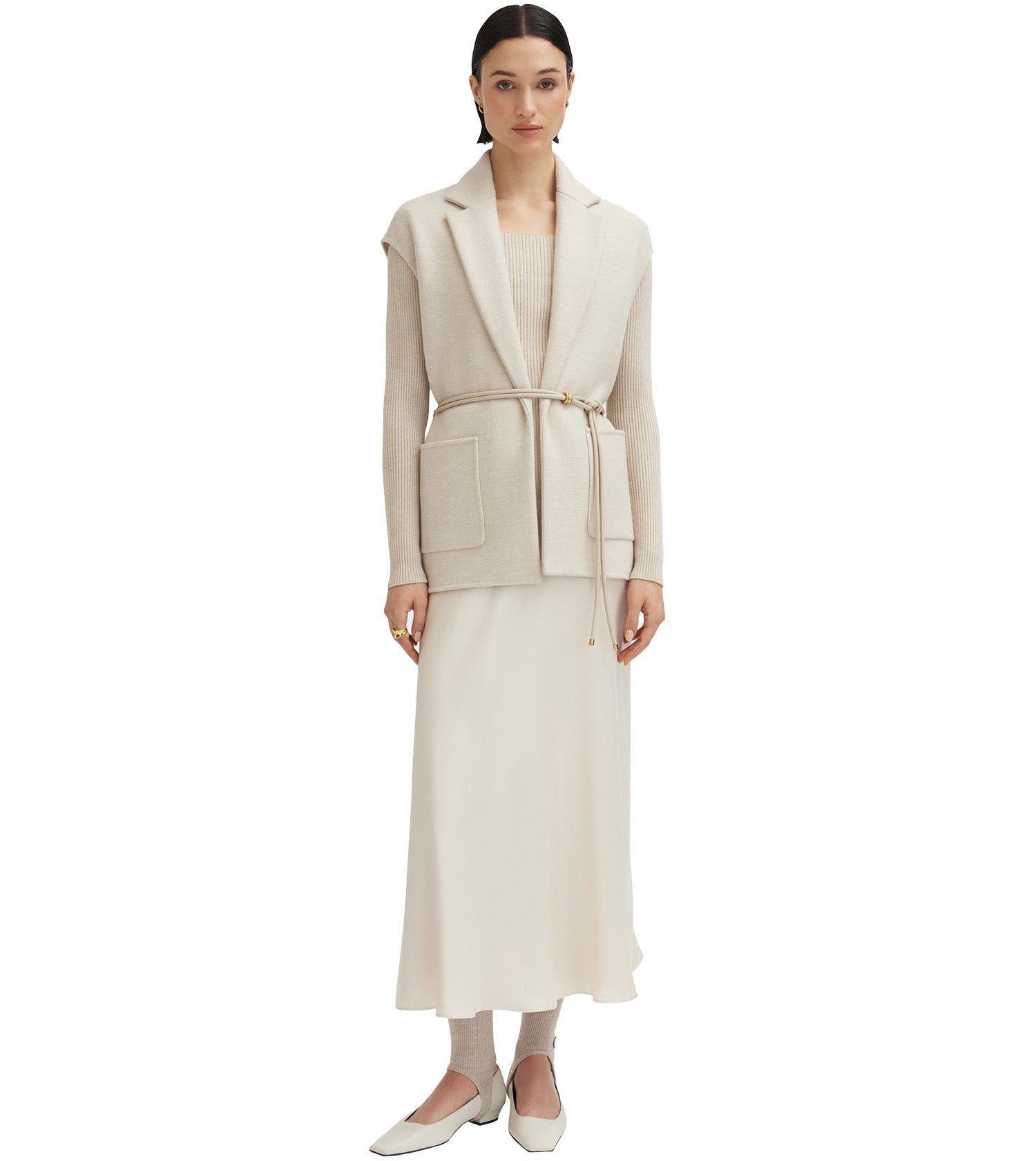 AGNONA Belted B - Jersey Vest