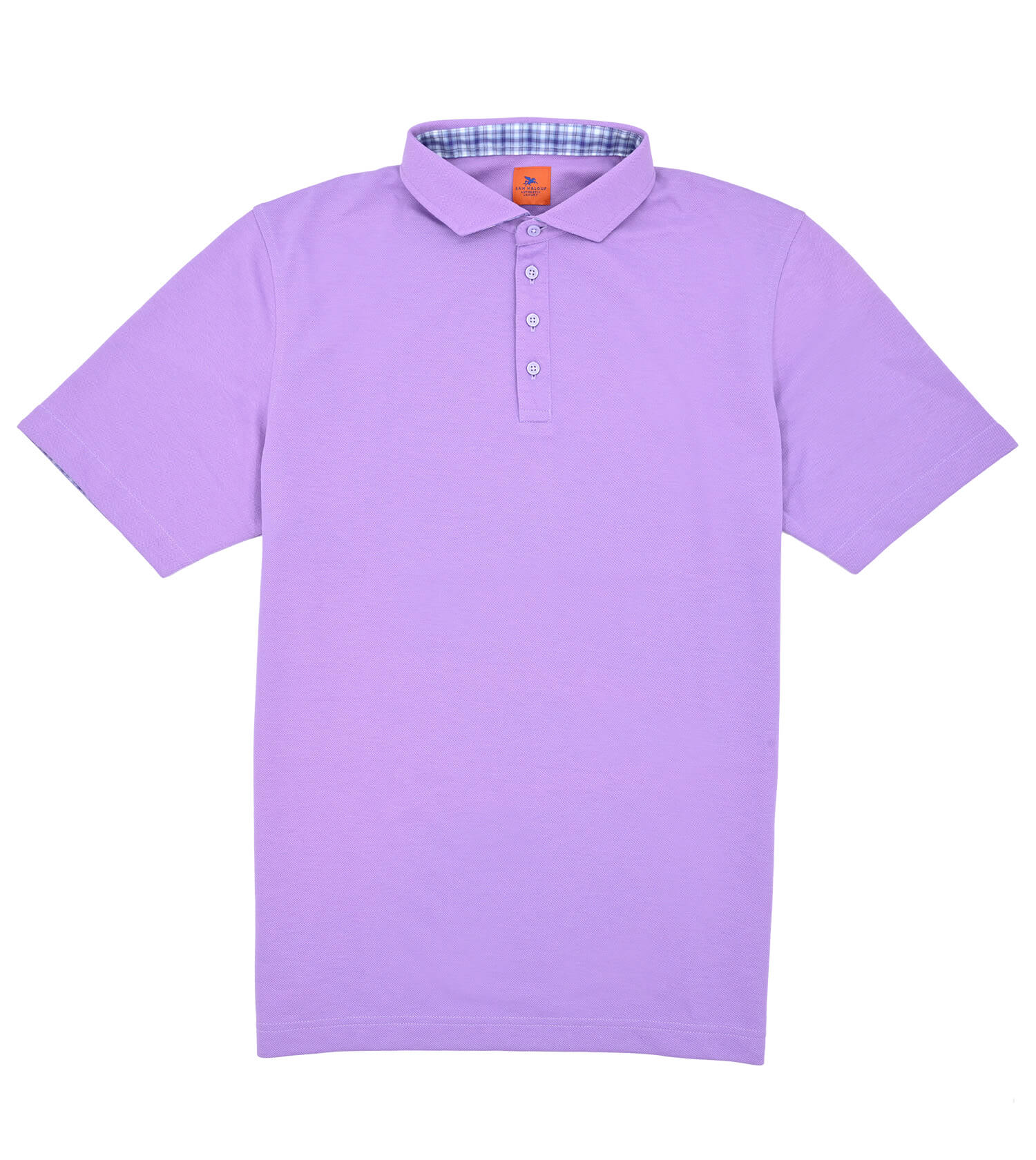 SAM MALOUF Orange Label Tech Pique Polo