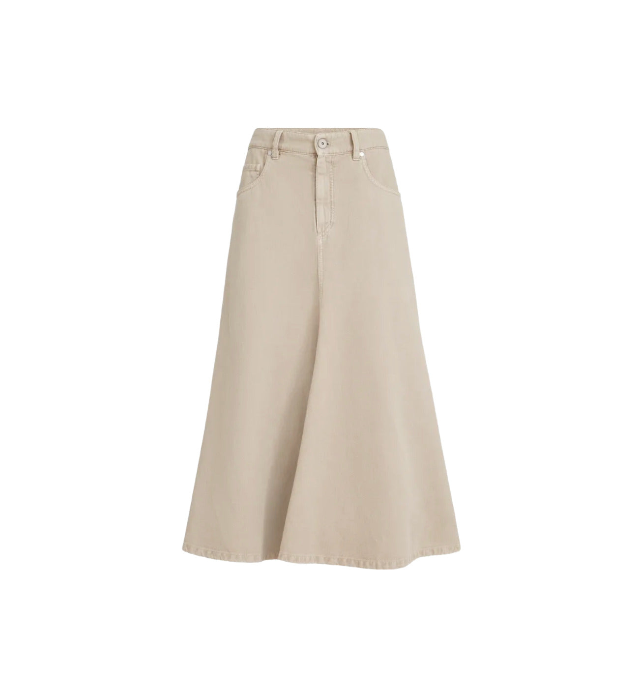 Beige skirt on a white background