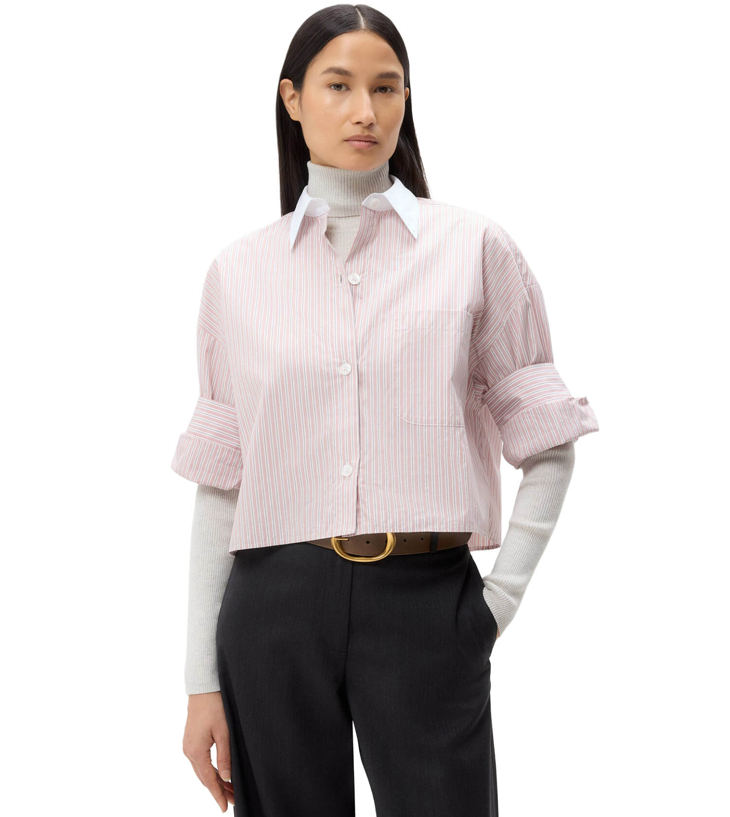TWP Next Ex Super Fine Cropped shirt