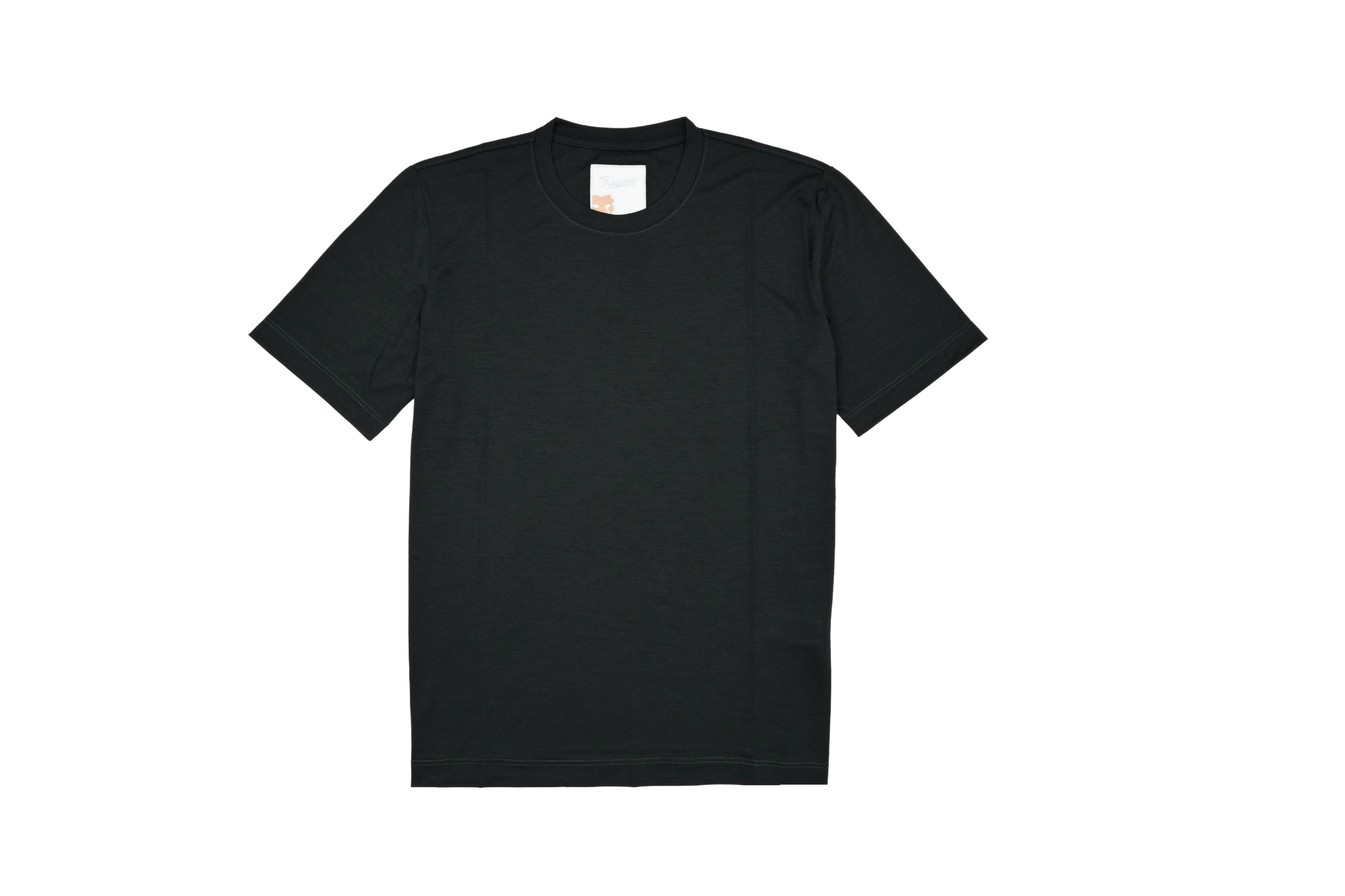 Black t-shirt on a white background