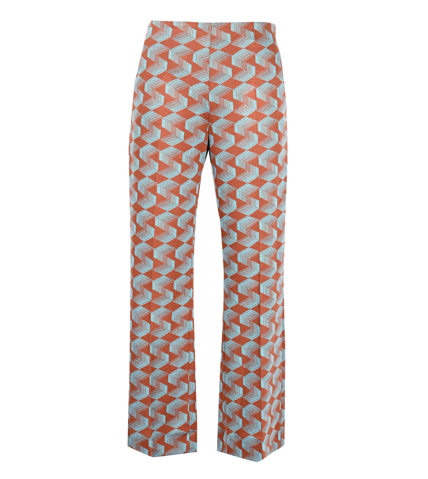 ODEEH Geometric Pattern Jacquard Pants