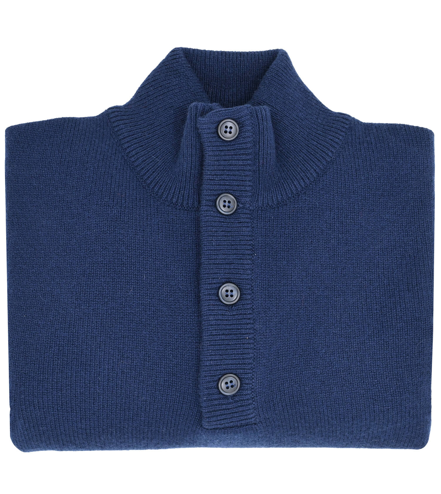 SAM MALOUF ORANGE LABEL Button Mock Neck Sweater