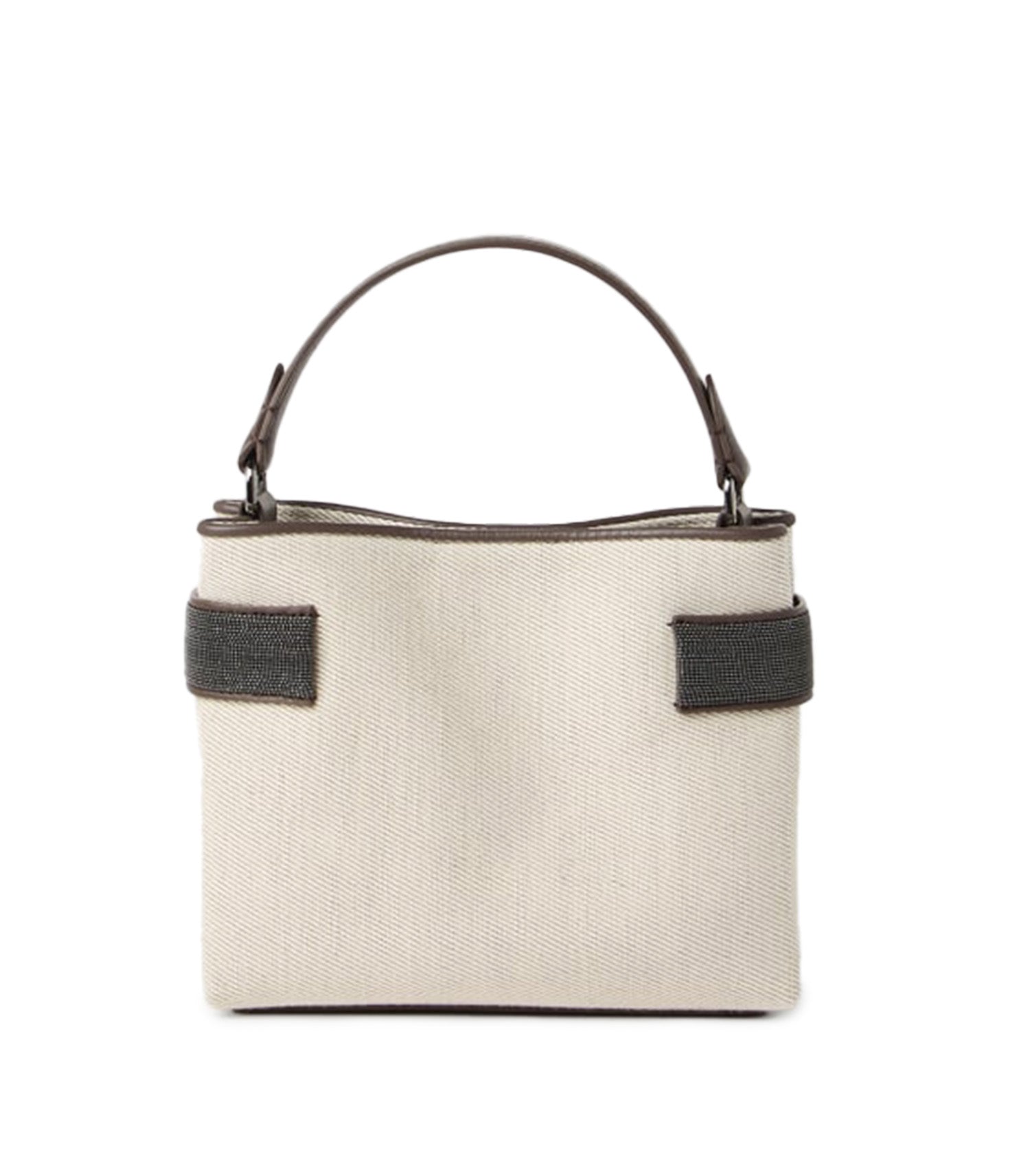 BRUNELLO CUCINELLI Leather Samll Bag With Monili Detail with Strap