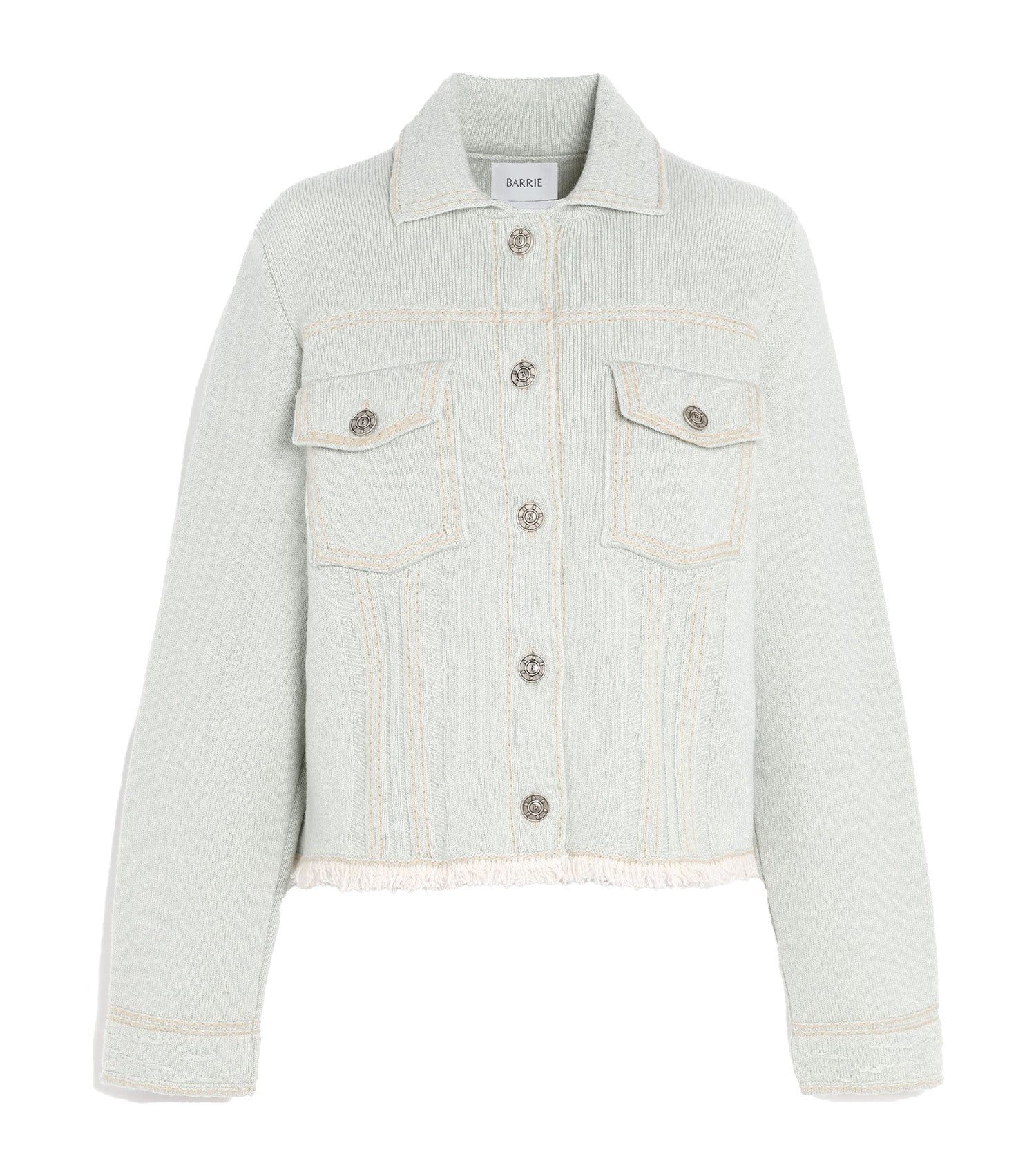 BARRIE Long Sleeve Jacket Denim Pleats