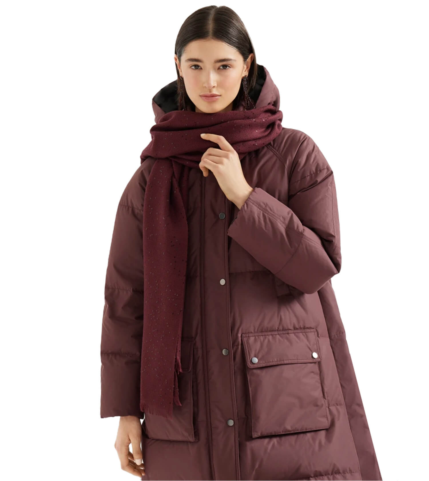 BRUNELLO CUCINELLI Linen Silk Micro Paillette Scarf