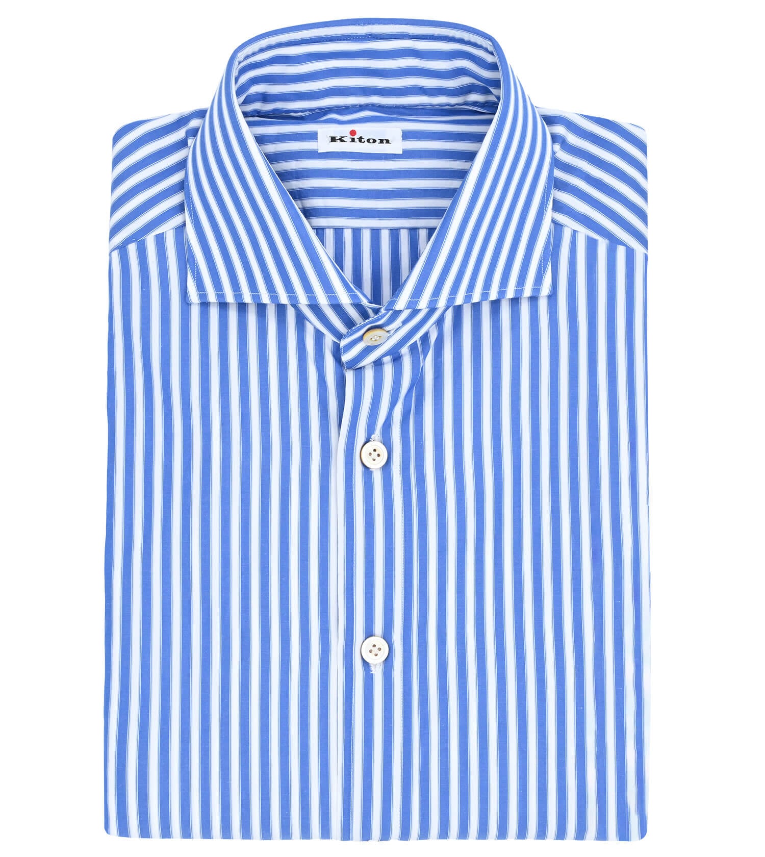 KITON Blue White Stripe Shirt