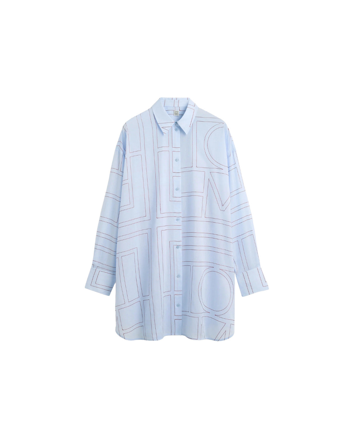 toteme shirt dress LONG MONOGRAM SHIRT IN COTTON BLEND - Toteme