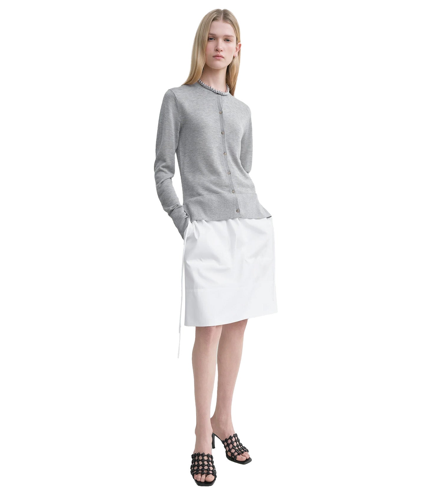 TOTEME Fine knit cardigan Lyecell Cash Blended