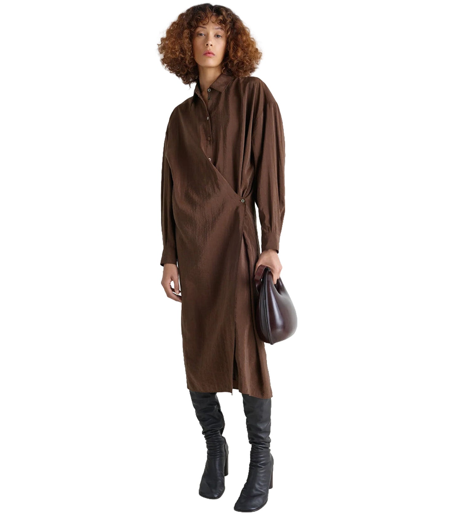 LEMAIRE Straight Collar Twisted Dress