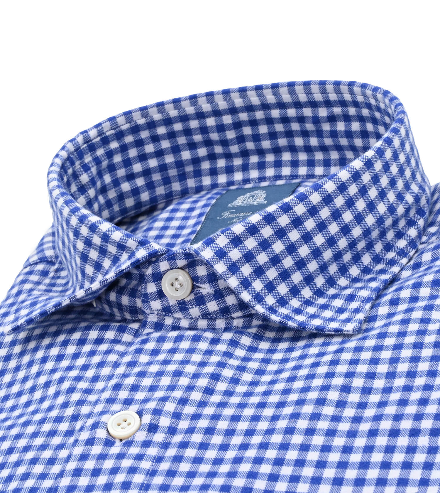 FINAMORE Brushed Oxford Check Sport Shirt
