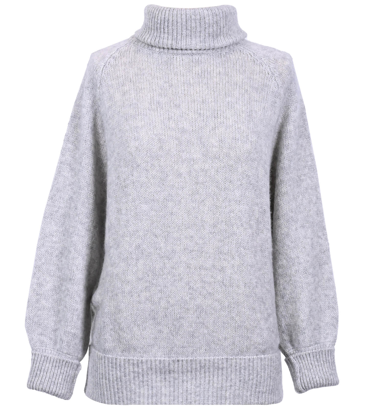 DUSAN T-Neck RAG.SWT.Wide band Sleeve  Sweater