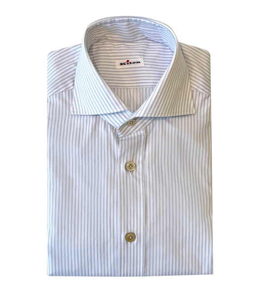 KITON Narrow Stripe Dress Shirt | Sam Malouf Authentic Luxury KITON Narrow Stripe Dress Shirt | Sam Malouf Authentic Luxury
