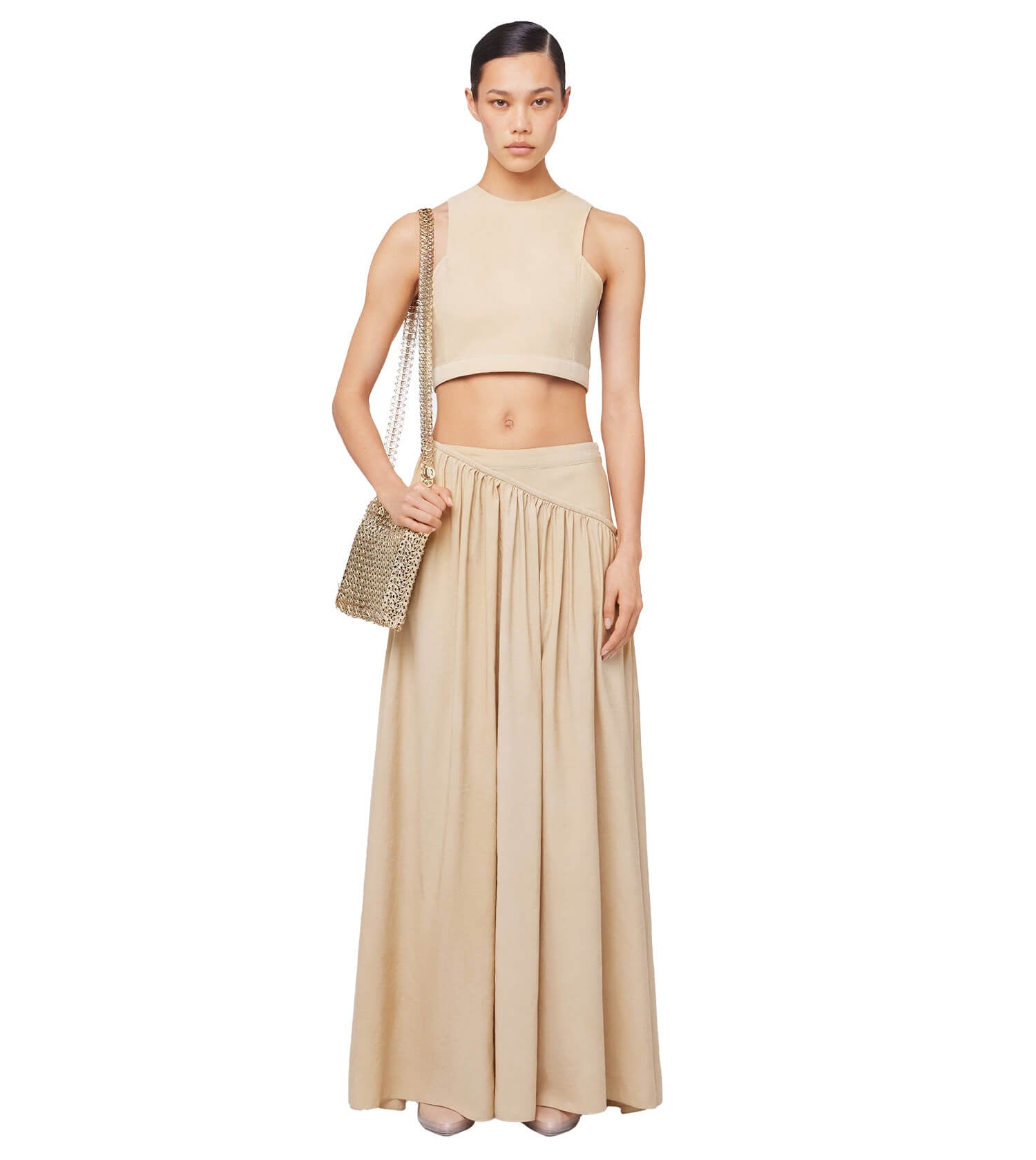RABANNE Jupe Long Skirt In Viscos Twill