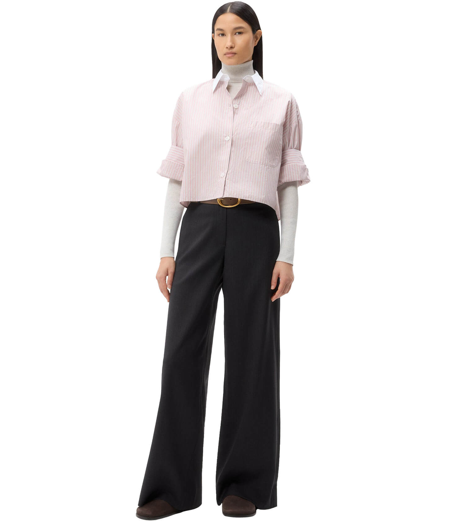 TWP Next Ex Super Fine Cropped shirt