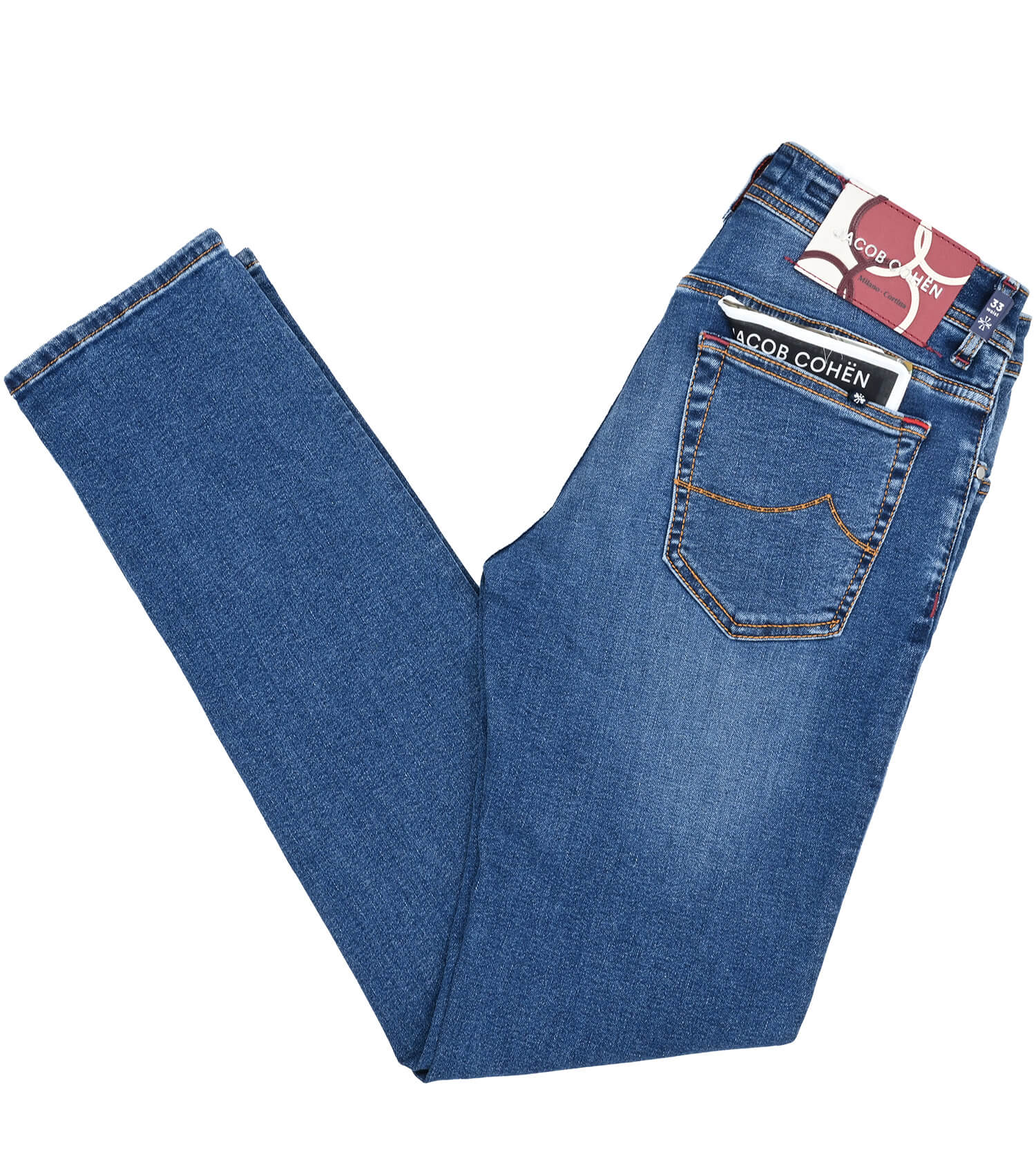 JACOB COHEN Vintage Medium Wash Denim Pant