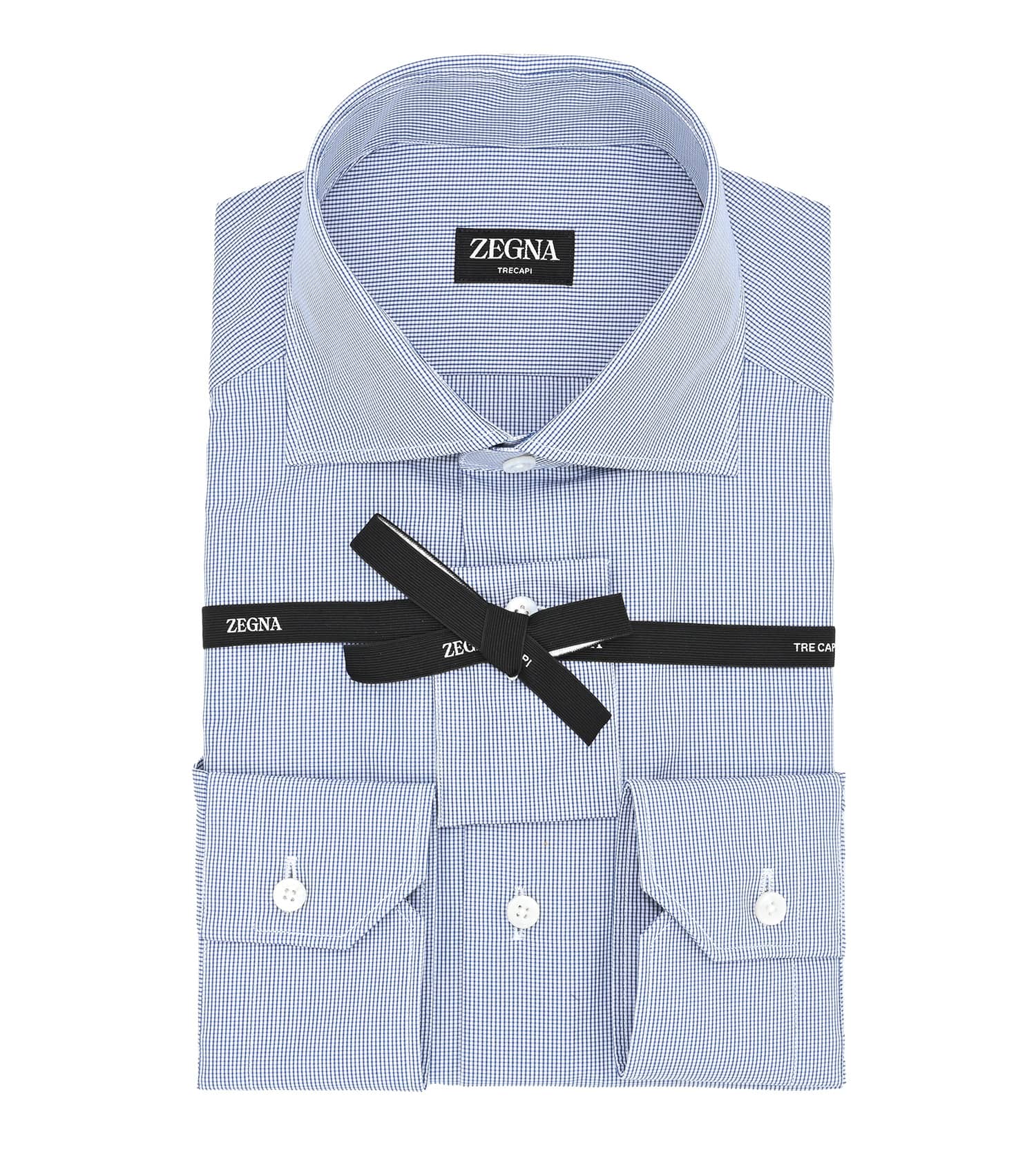 ZEGNA Trecapi Micro Check Sartorial Dress Shirt