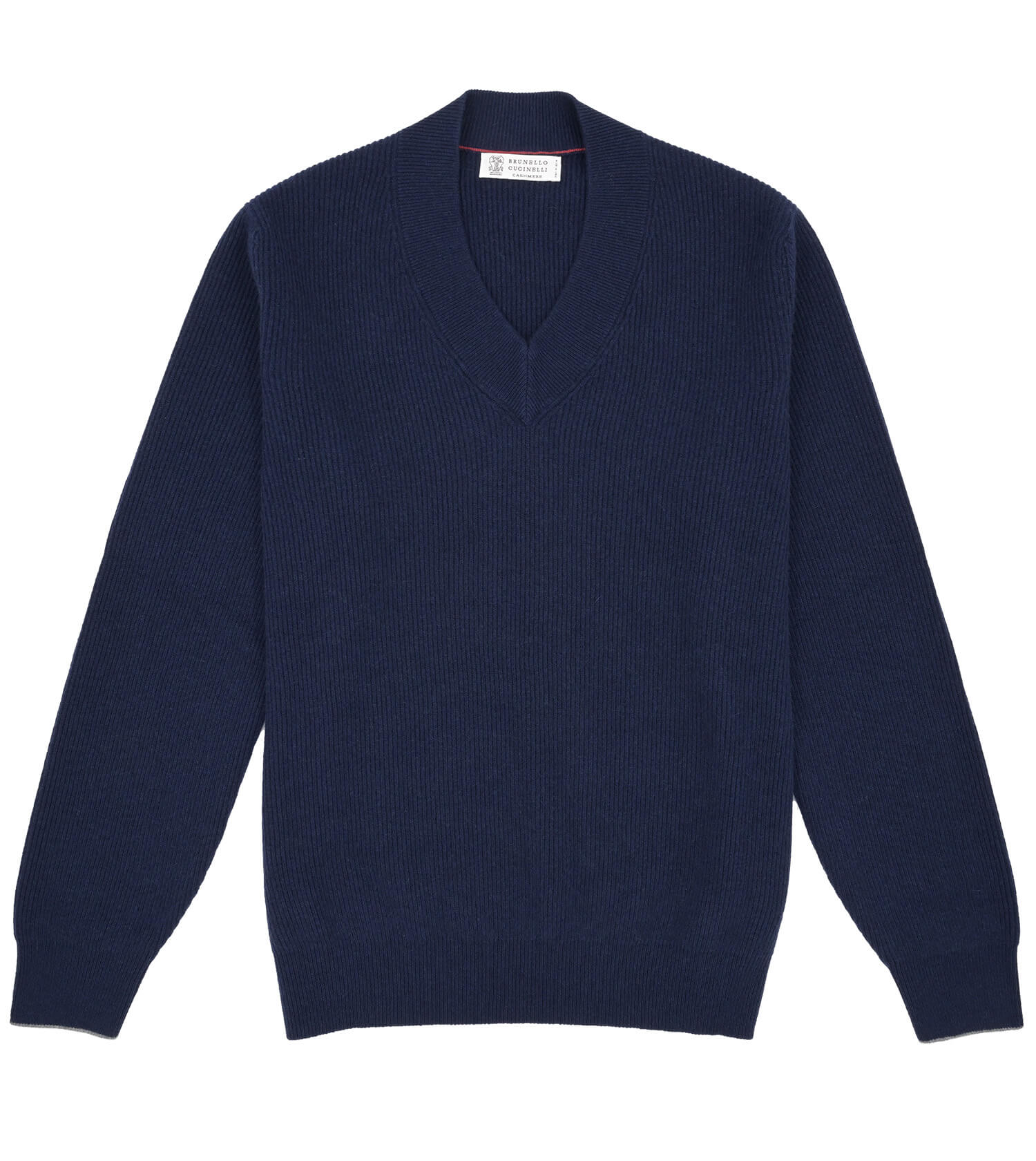 BRUNELLO CUCINELLI Ribbed V-Neck Sweater
