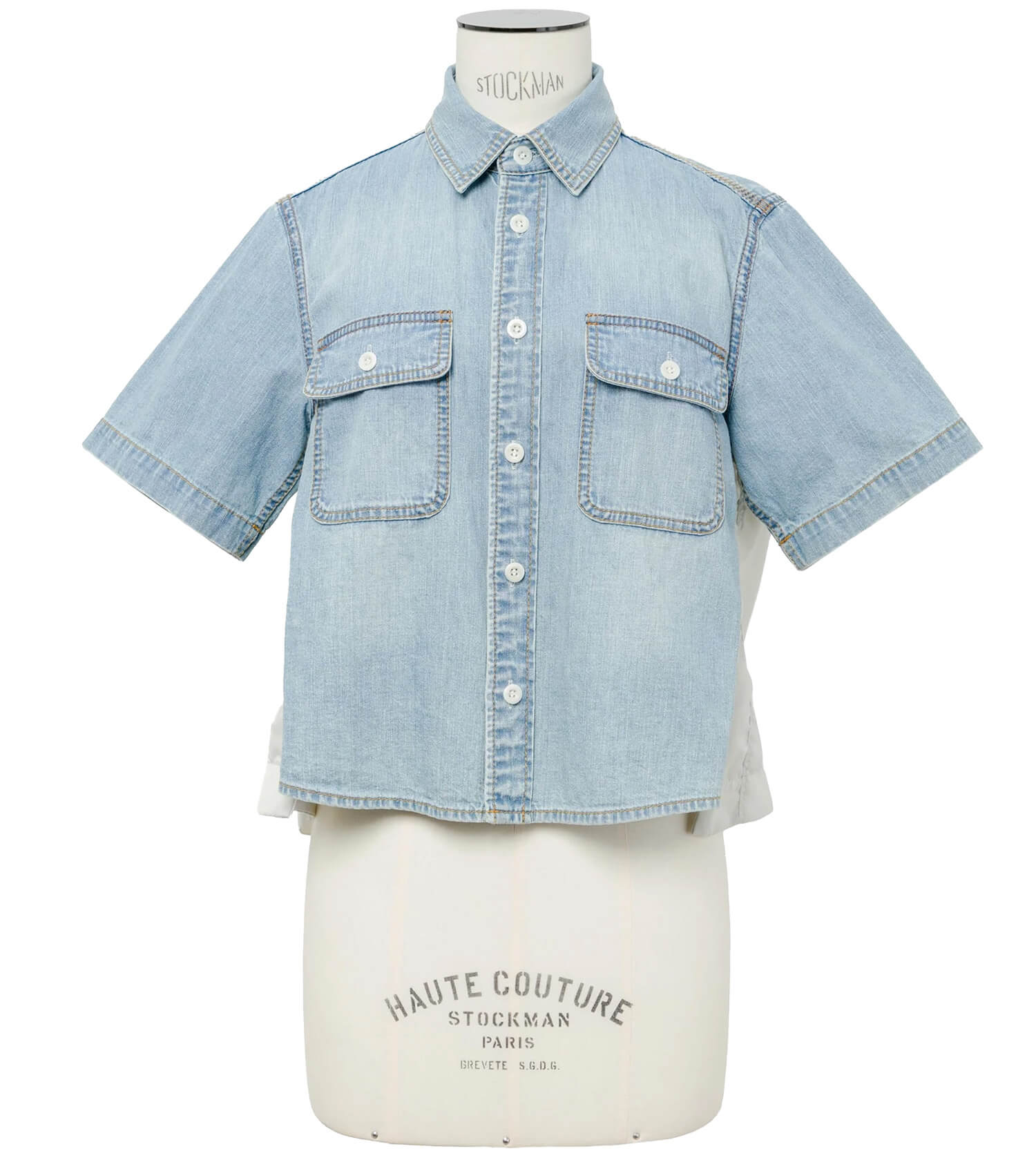 SACAI Denim Patch Pocket Shirt