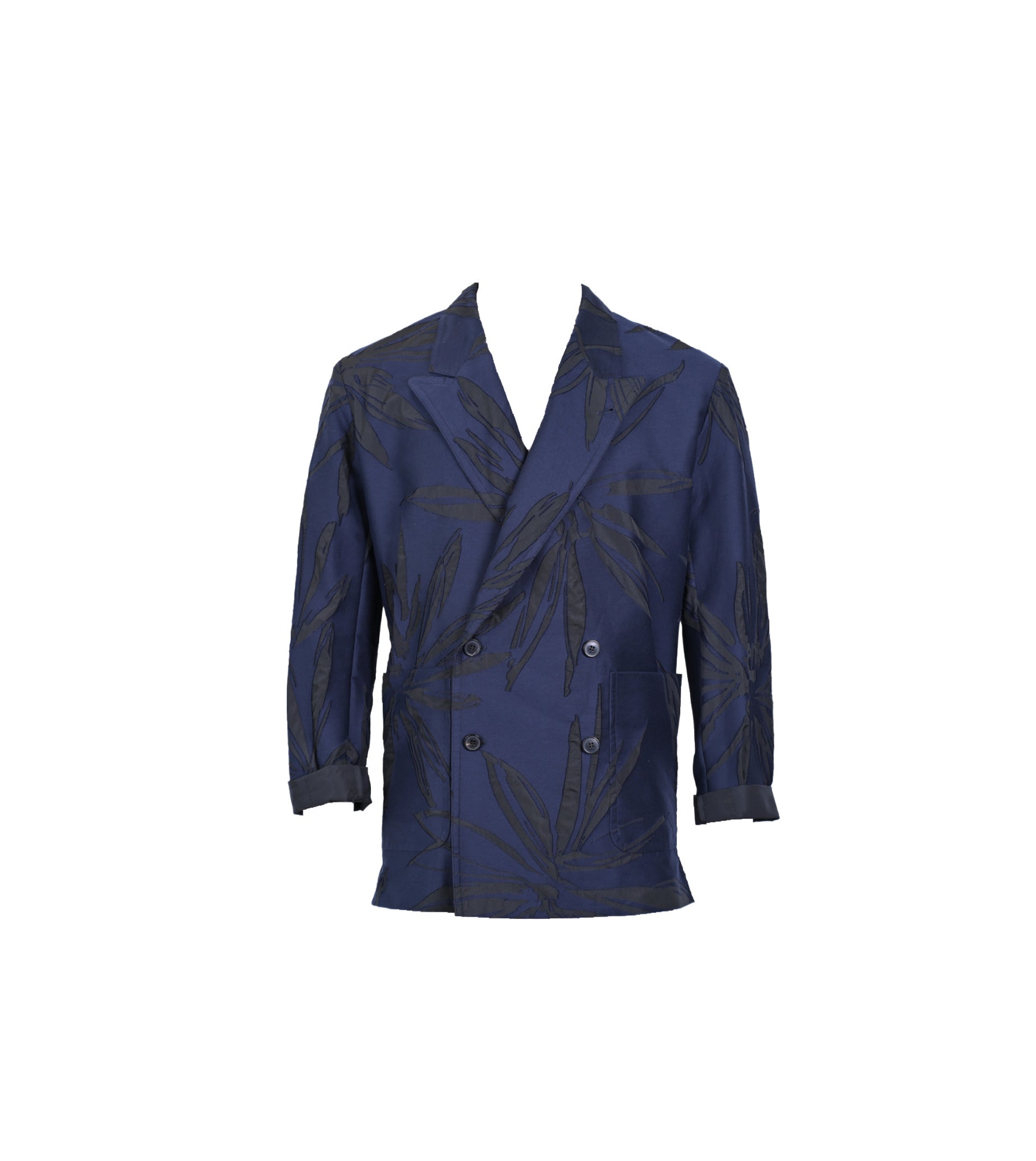 DRIES VAN NOTEN Double Breasted Spikey Flower Sport Coat