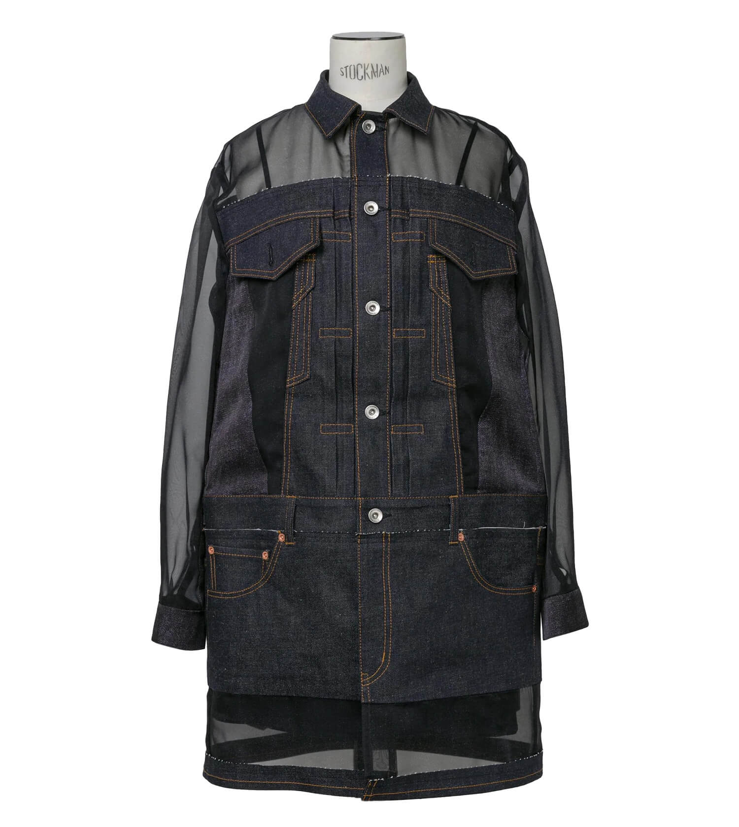 SACAI Denim Mix Dress Runway