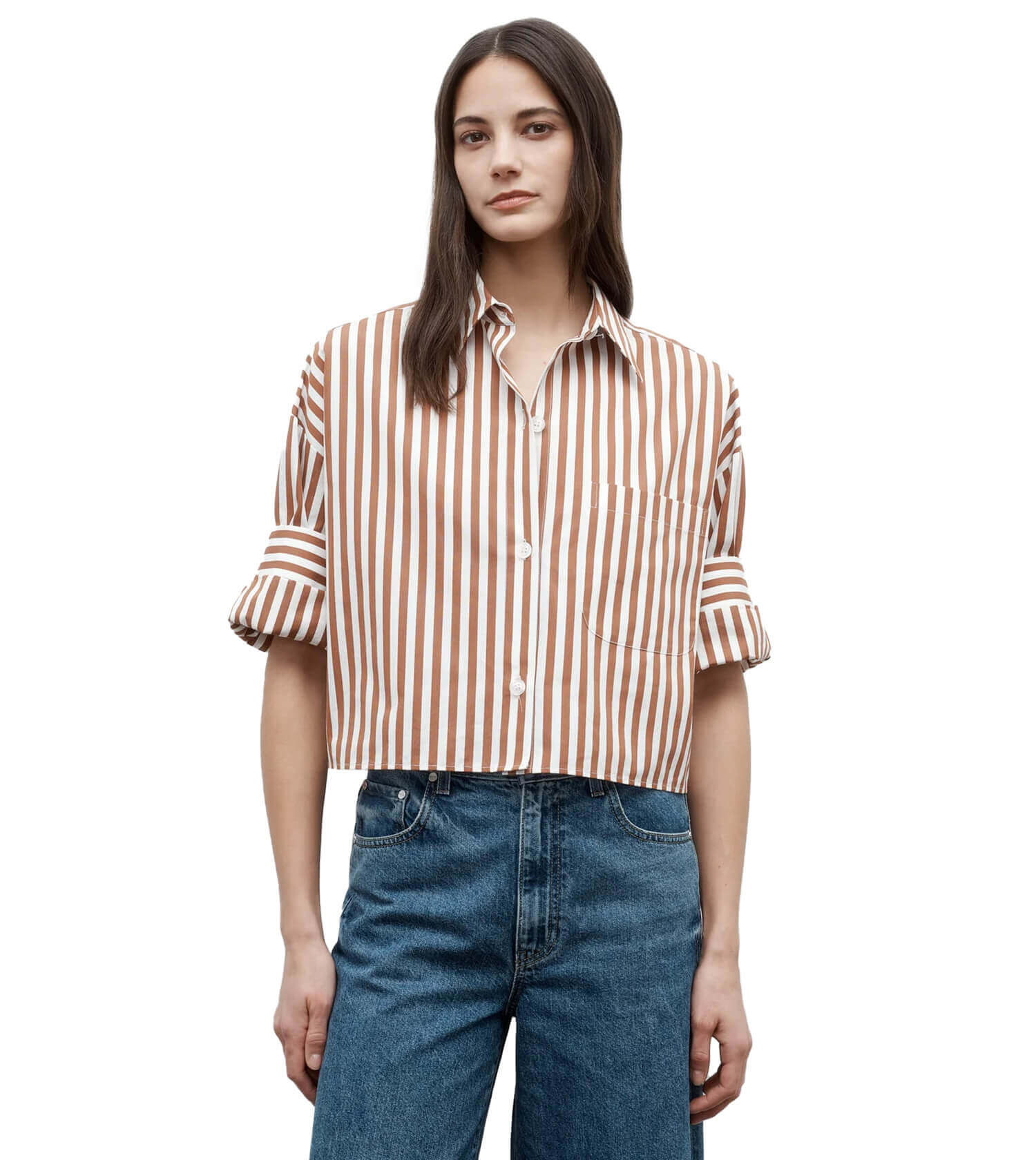TWP Next EX Stripe Pattern Shirt