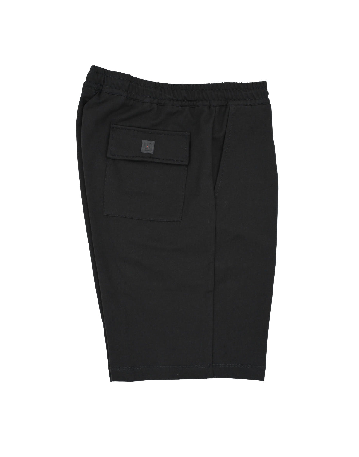 Black shorts with a pocket on a white background