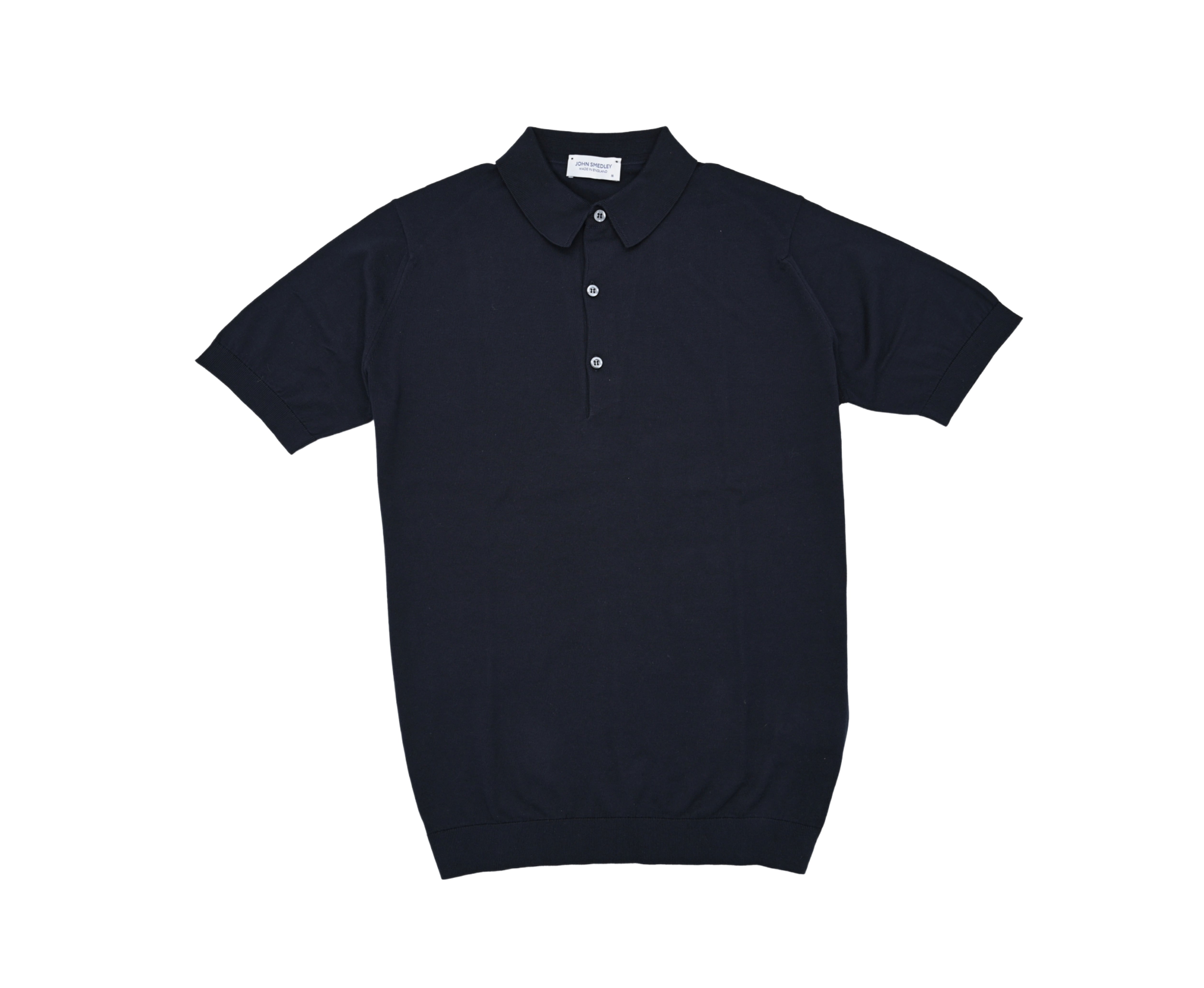 Black polo shirt on a white background
