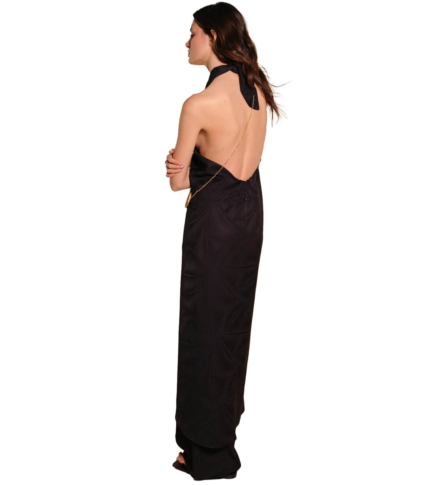JOHANNA ORTIZ BLACK SILENT WATER TOP