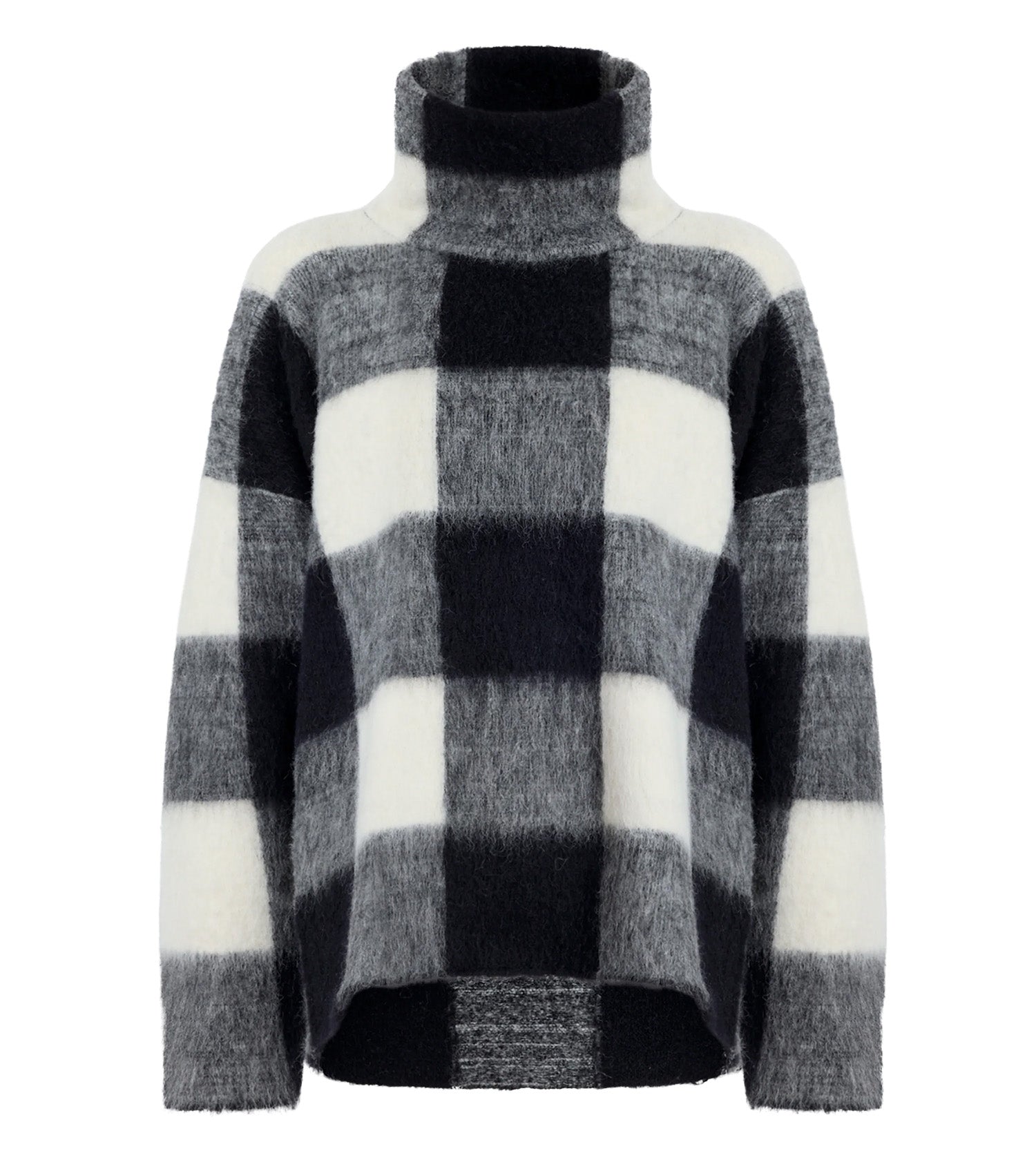 Kai Top In Brushed Glenplaid Knit