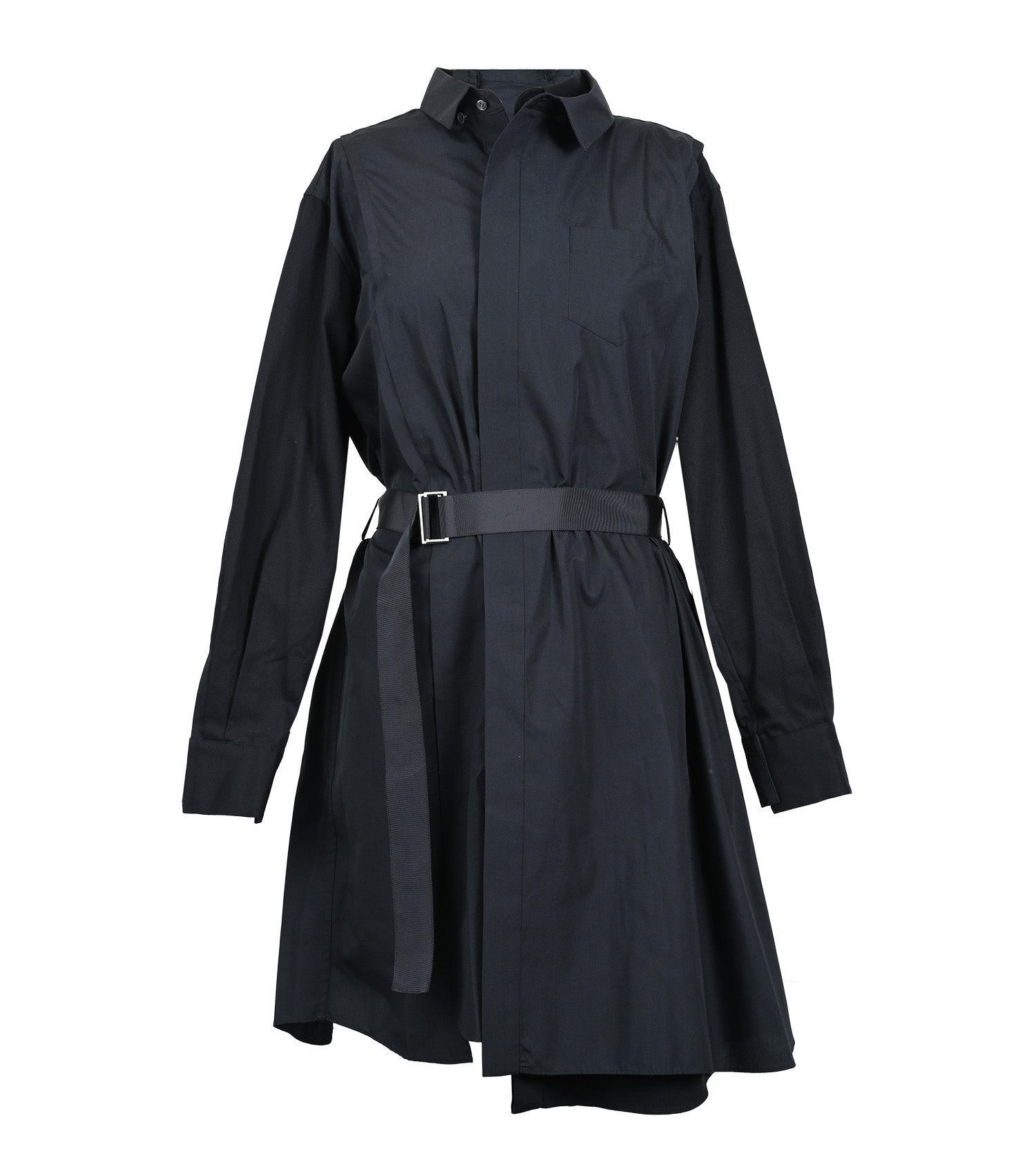Sacai Poplin Dress with belt and vertical sash