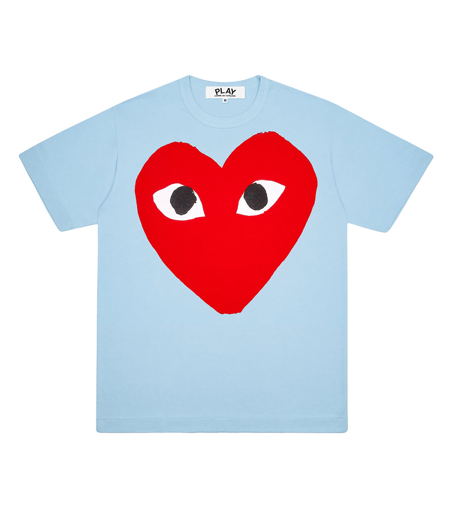COMME DES GARÇONS PLAY Women's Bright Heart Logo T-Shirt in Blue