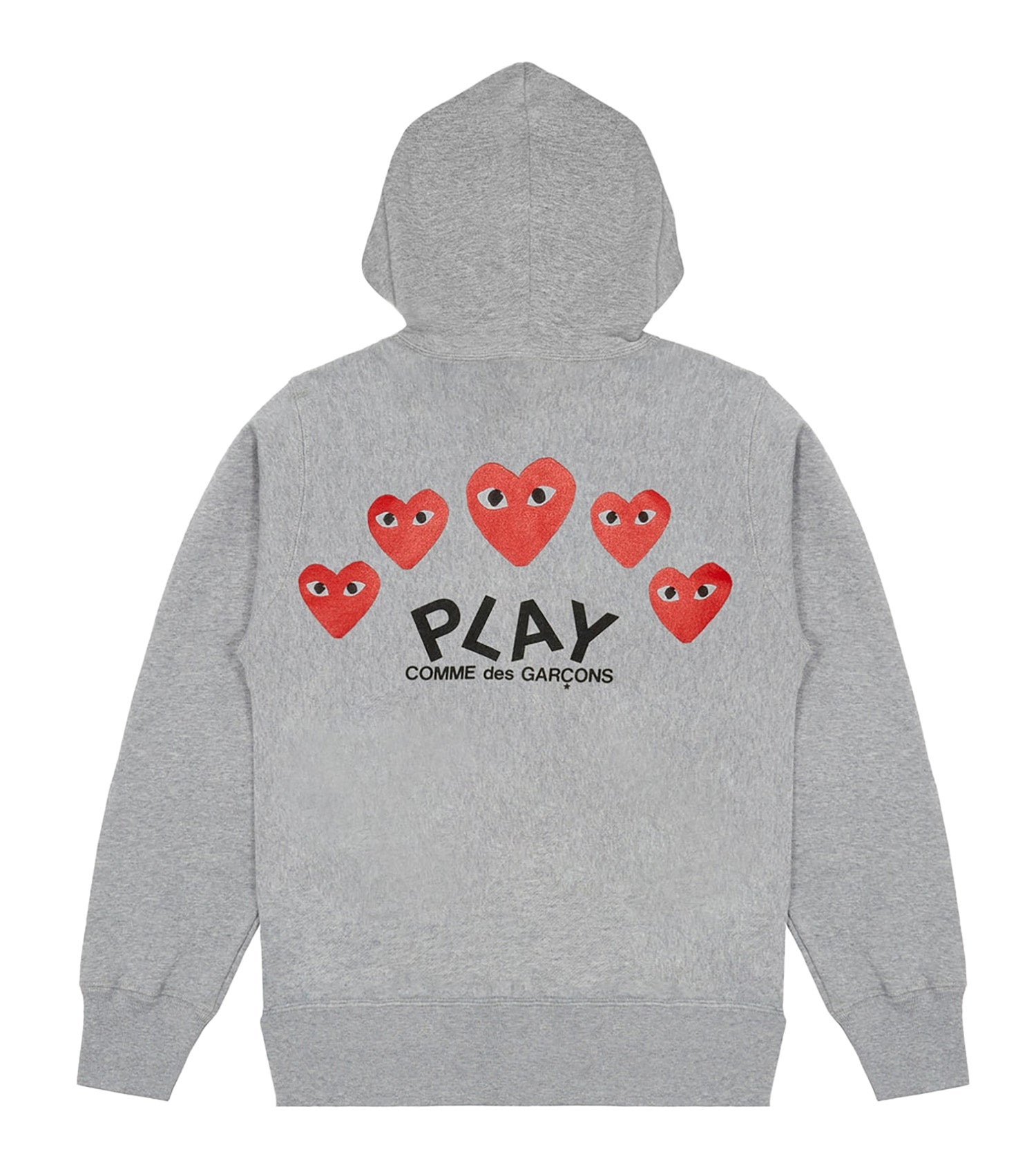 COMME DES GARÇONS PLAY Women's Hooded Sweatshirt with 5 Hearts
