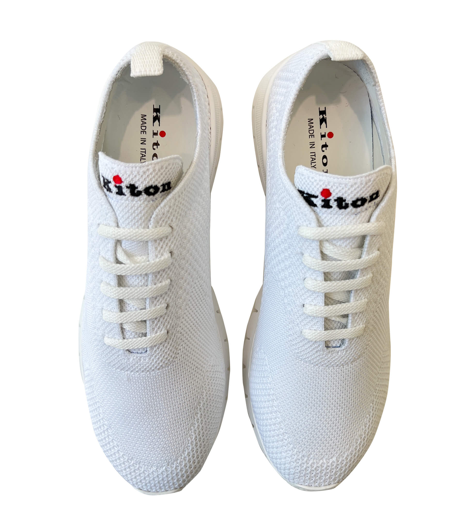 KITON Sneaker Knit Lace-Up, in White