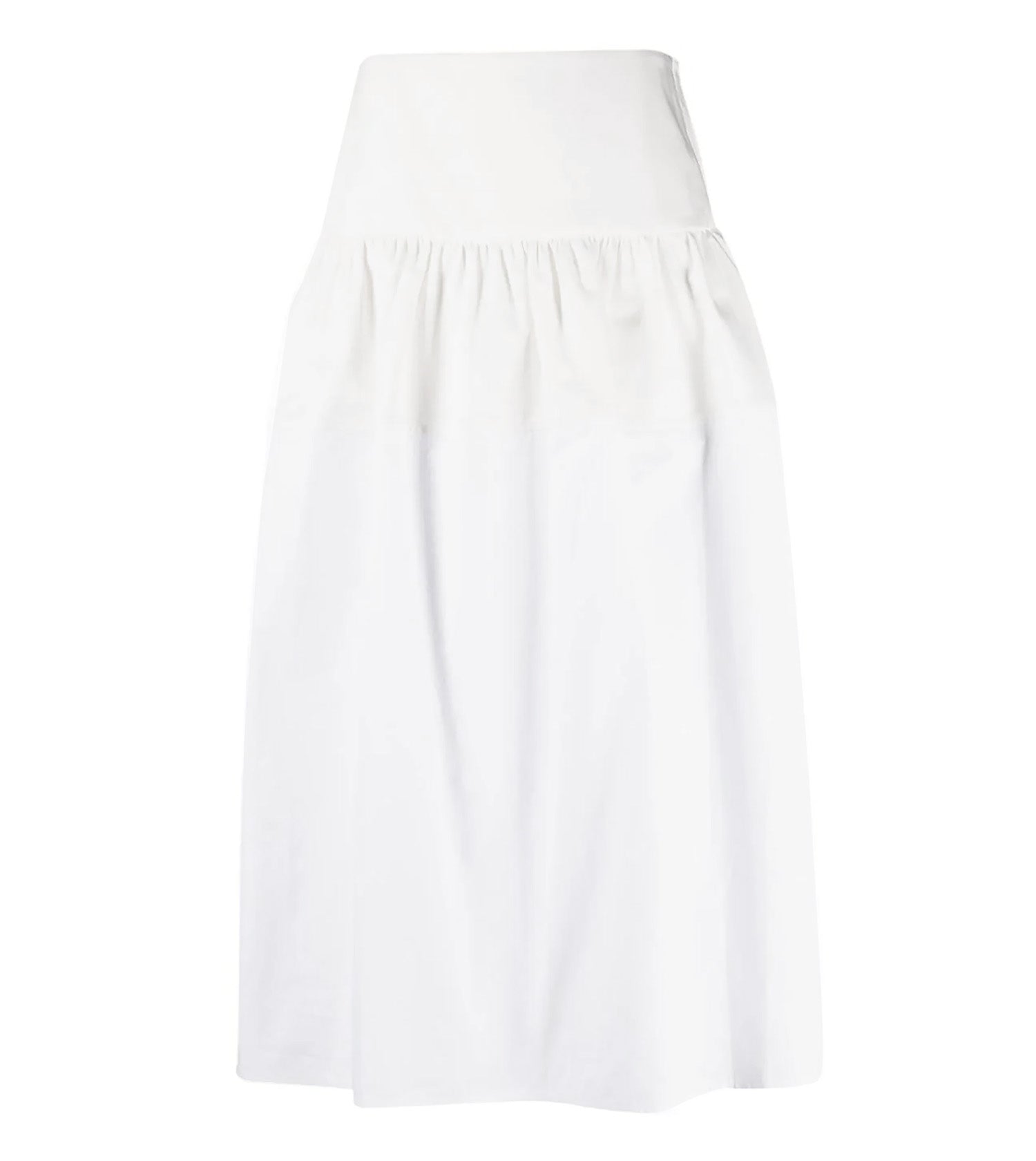 JIL SANDER Long and Relaxed Fit Ivory Skirt