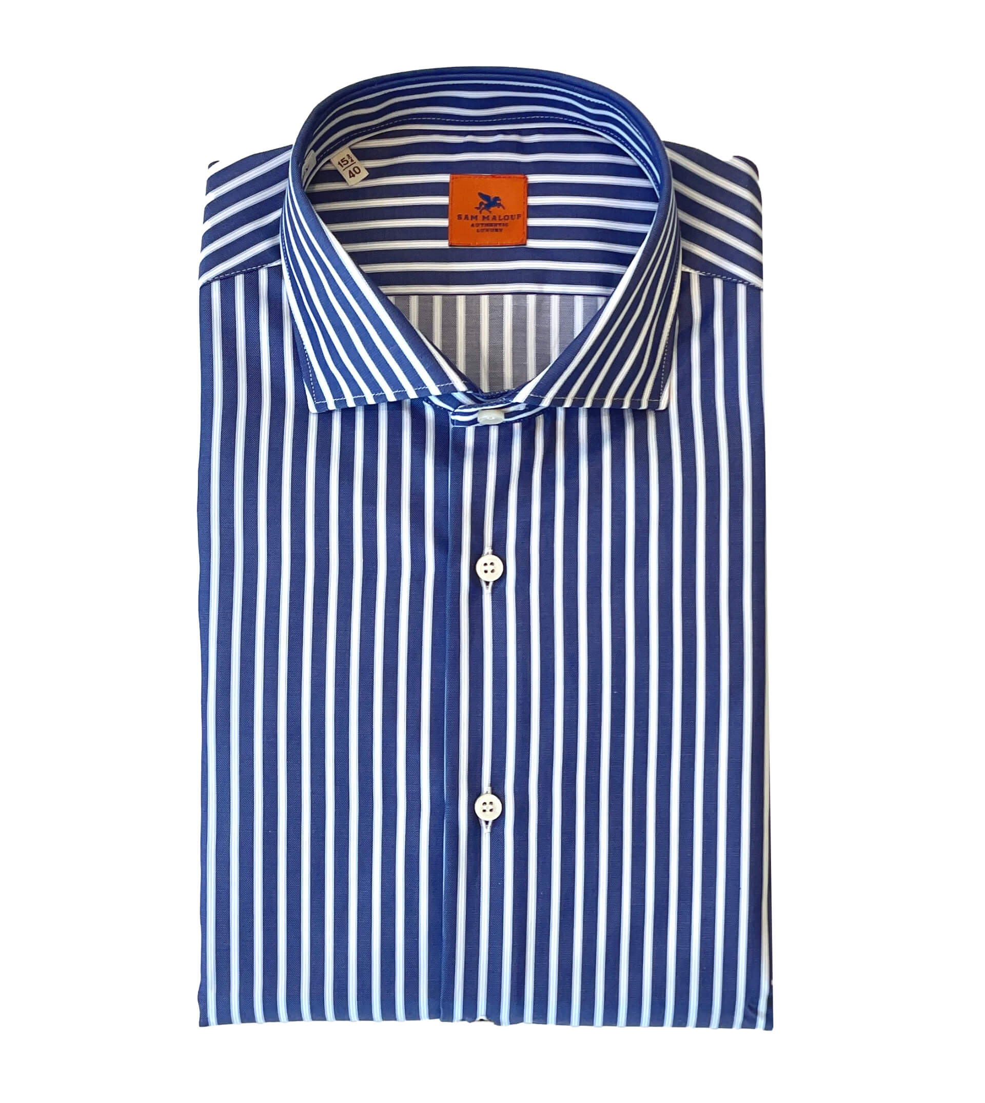 SAM MALOUF ORANGE LABEL Stripe Sport Shirt