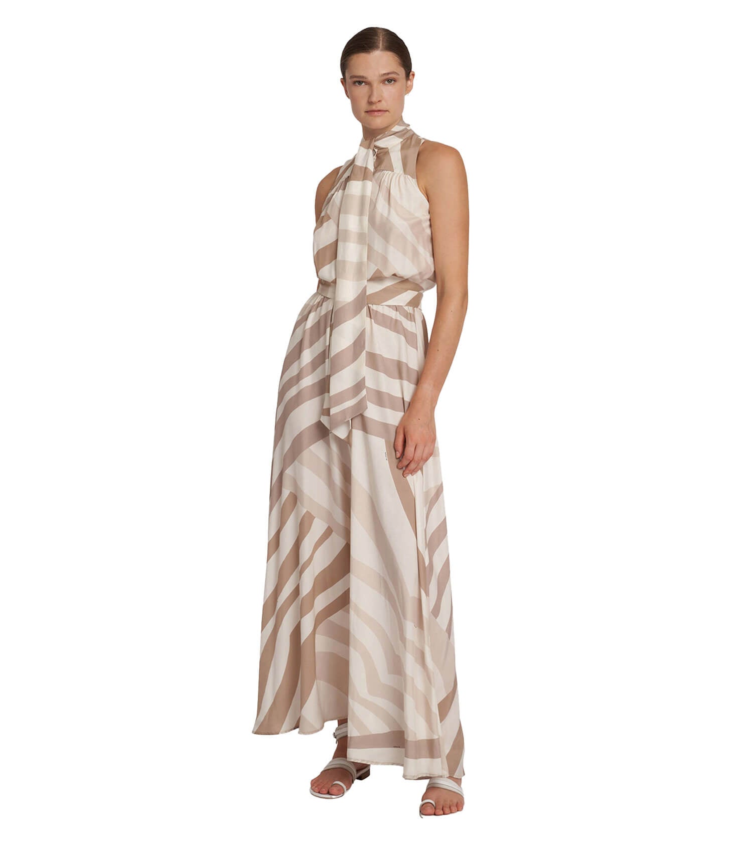 KITON Sleeveless Silk Maxi Dress