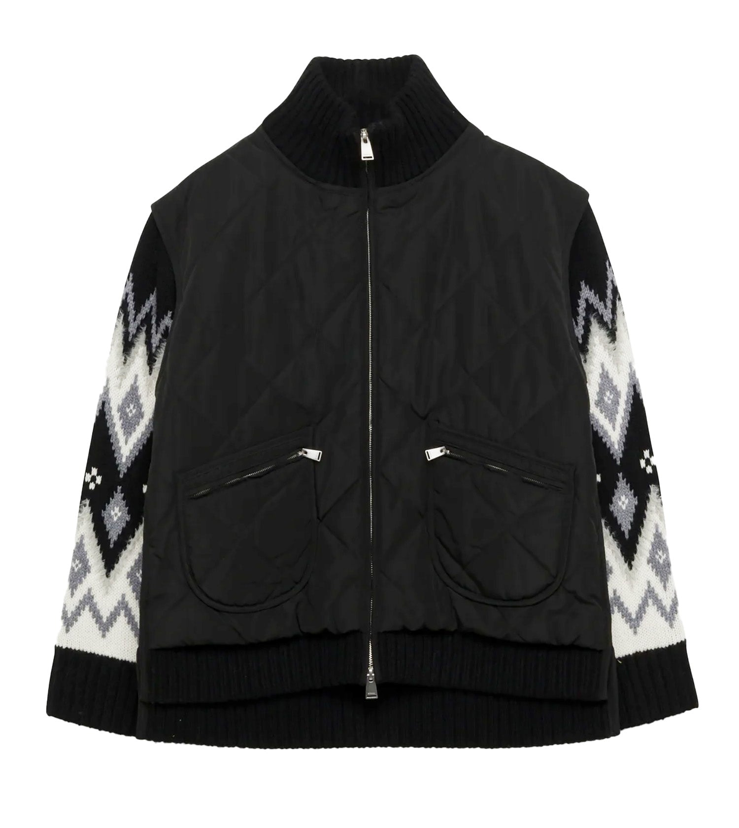 SIMKHAI Malone Quilted Parka Sweater