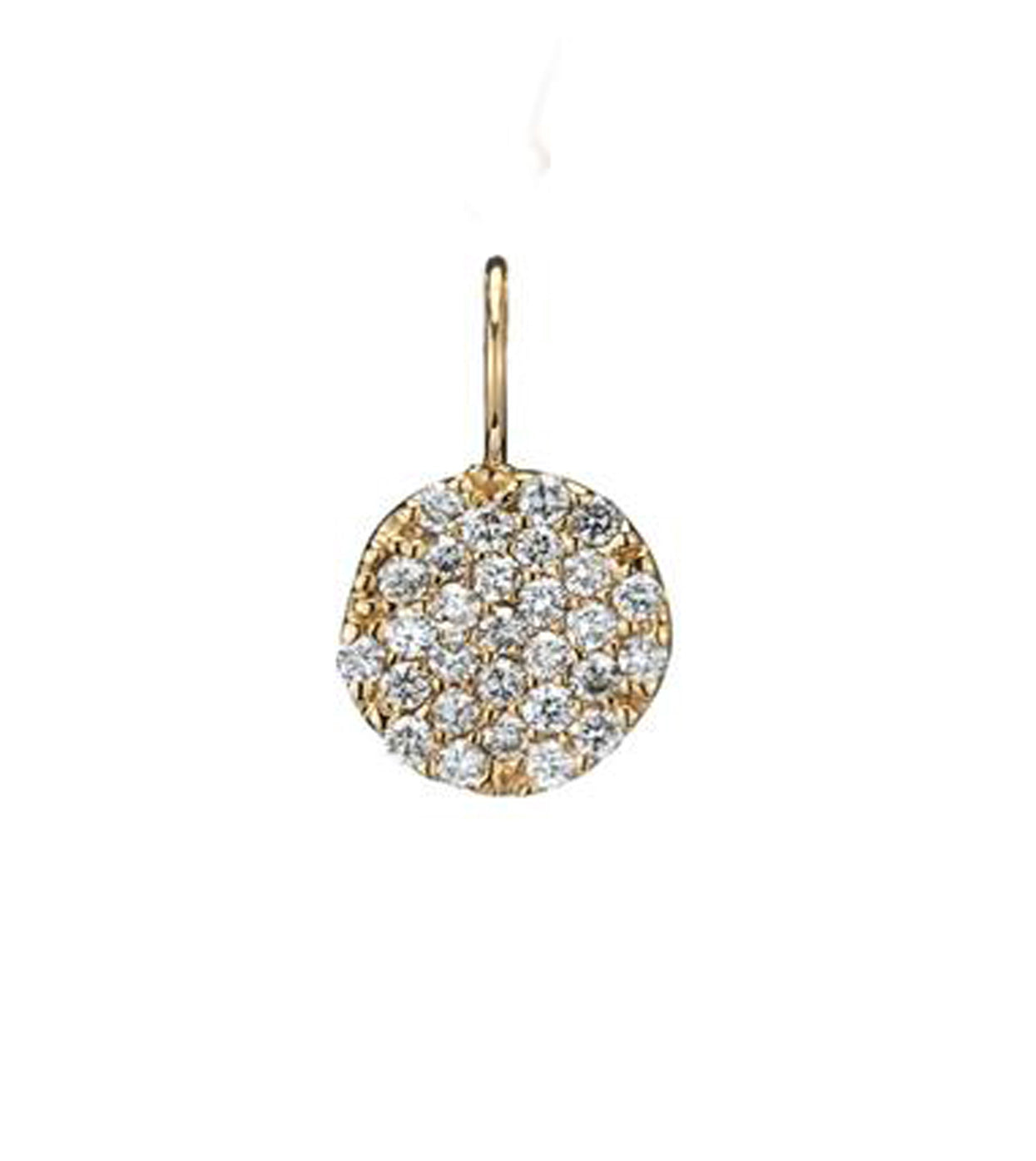 ALI GRACE Petite Round Gold & Pavé Diamond Charm